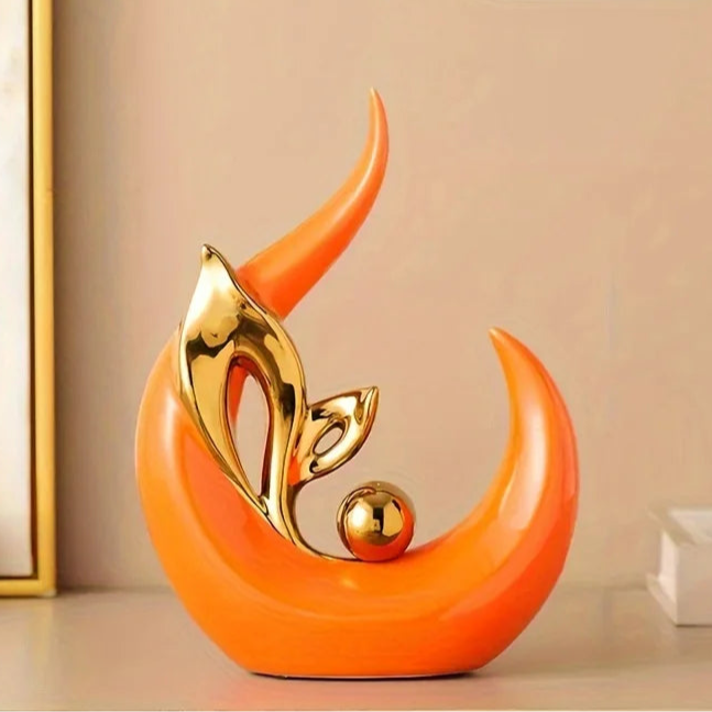 Nordic Aura Ceramic Sculpture – Elegant Accent for Modern Living Room or Office 7