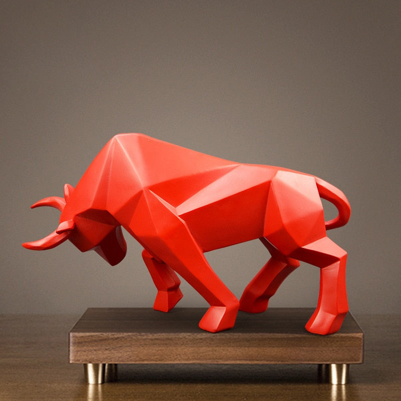Nordic Bull Sculpture in High-Quality Resin – Stylish Art for Home or Office Decor 0