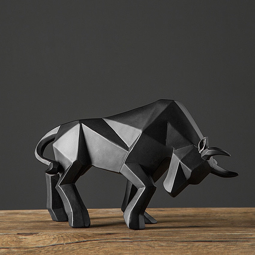 Nordic Bull Sculpture in High-Quality Resin – Stylish Art for Home or Office Decor 1