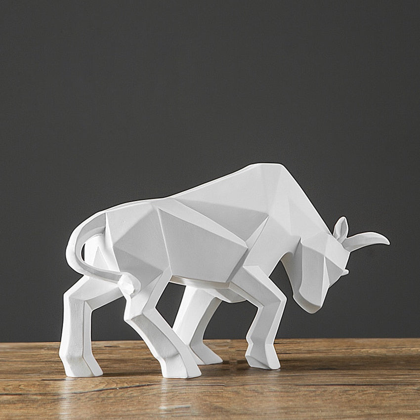 Nordic Bull Sculpture in High-Quality Resin – Stylish Art for Home or Office Decor 2
