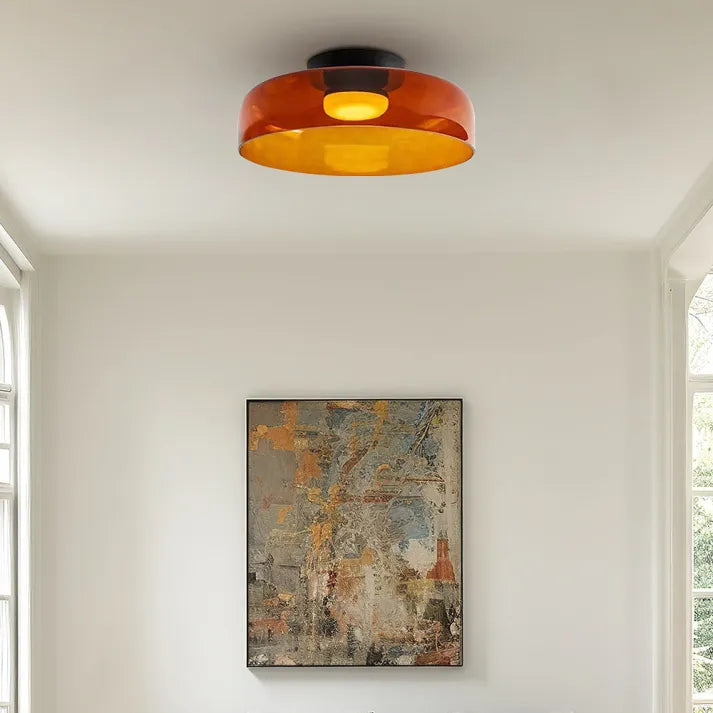Nordic Glass Flush Mount Ceiling Light – Elegant Lighting for Dining Room or Living Space 0