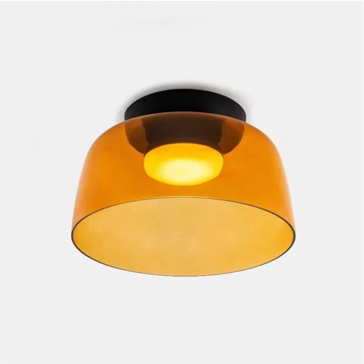 Nordic Glass Flush Mount Ceiling Light – Elegant Lighting for Dining Room or Living Space 10