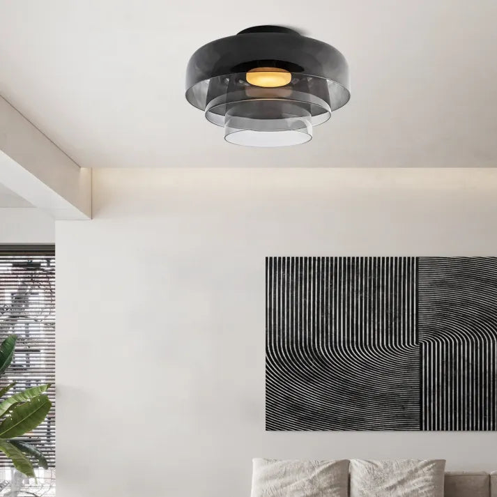 Nordic Glass Flush Mount Ceiling Light – Elegant Lighting for Dining Room or Living Space 12