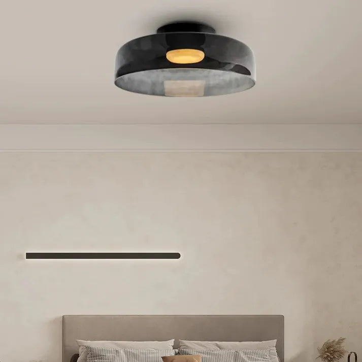 Nordic Glass Flush Mount Ceiling Light – Elegant Lighting for Dining Room or Living Space 13