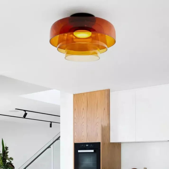 Nordic Glass Flush Mount Ceiling Light – Elegant Lighting for Dining Room or Living Space 14