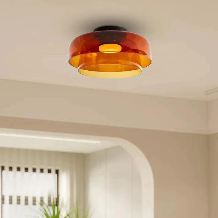 Nordic Glass Flush Mount Ceiling Light – Elegant Lighting for Dining Room or Living Space 17