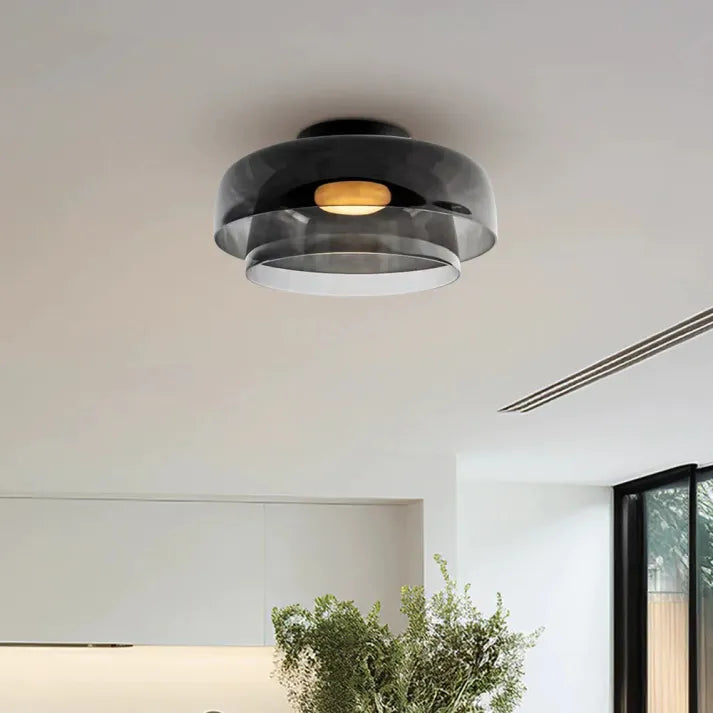 Nordic Glass Flush Mount Ceiling Light – Elegant Lighting for Dining Room or Living Space 18