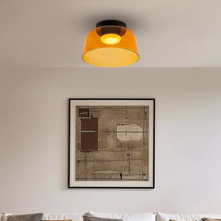 Nordic Glass Flush Mount Ceiling Light – Elegant Lighting for Dining Room or Living Space 2