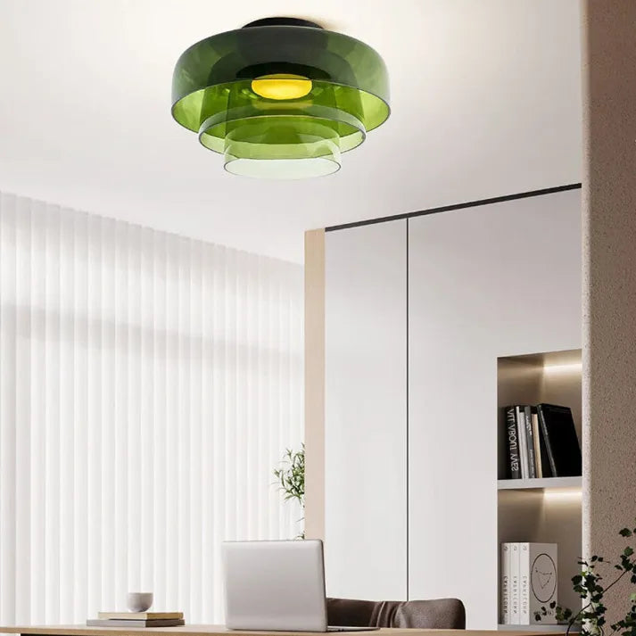 Nordic Glass Flush Mount Ceiling Light – Elegant Lighting for Dining Room or Living Space 20