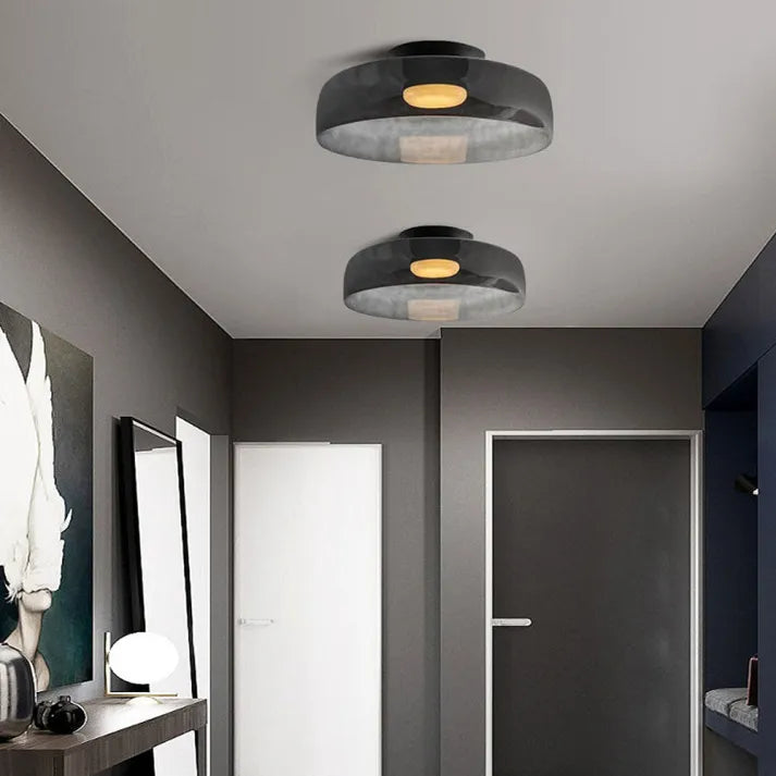 Nordic Glass Flush Mount Ceiling Light – Elegant Lighting for Dining Room or Living Space 3