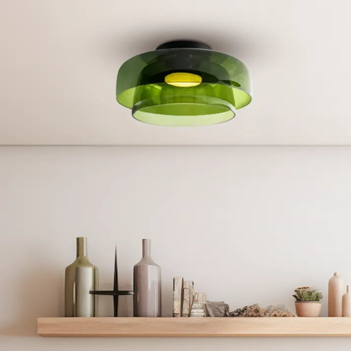 Nordic Glass Flush Mount Ceiling Light – Elegant Lighting for Dining Room or Living Space 4