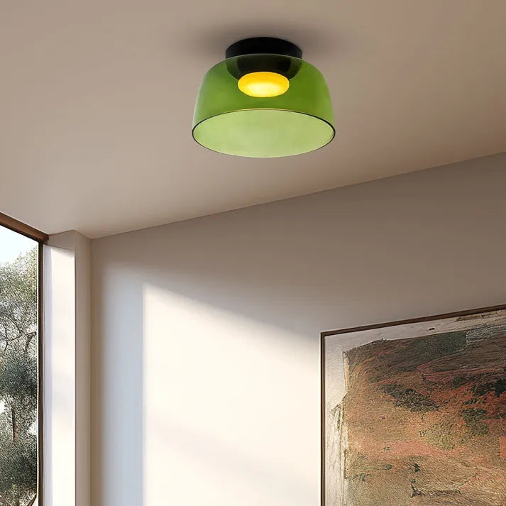 Nordic Glass Flush Mount Ceiling Light – Elegant Lighting for Dining Room or Living Space 7