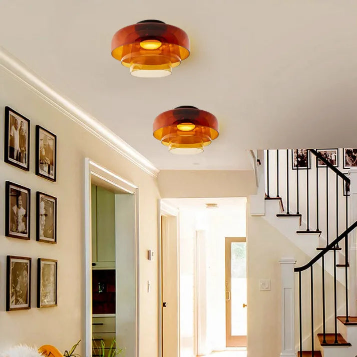 Nordic Glass Flush Mount Ceiling Light – Elegant Lighting for Dining Room or Living Space 8