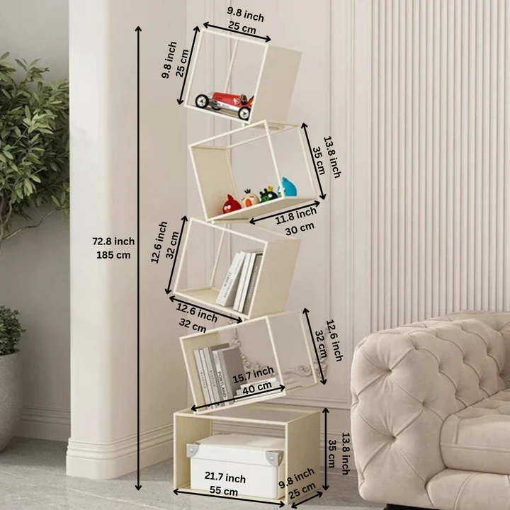 Nordic Metal Bookshelf with Elegant Design – Stylish Storage Solution for Home or Office 8