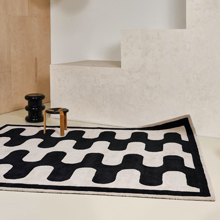 Popwave Washable Area Rug with Luxurious Texture – Stylish Decor for Living Room or Bedroom