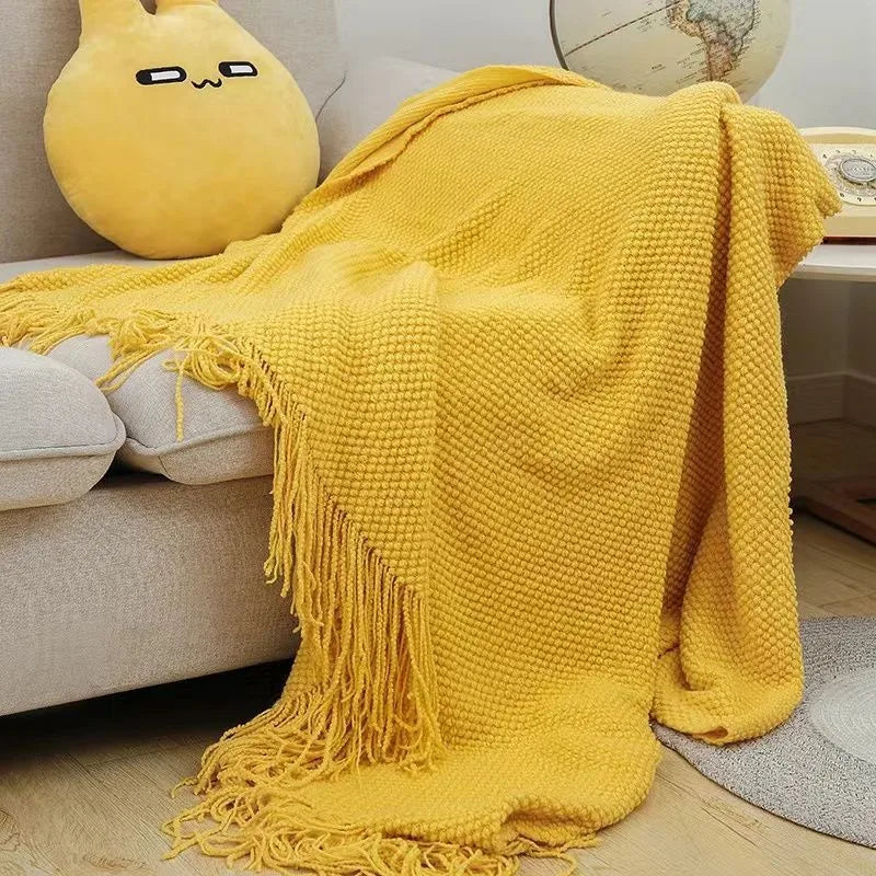 Oversized Knitted Blanket for All Seasons – Cozy Throw for Sofa or Bed 1