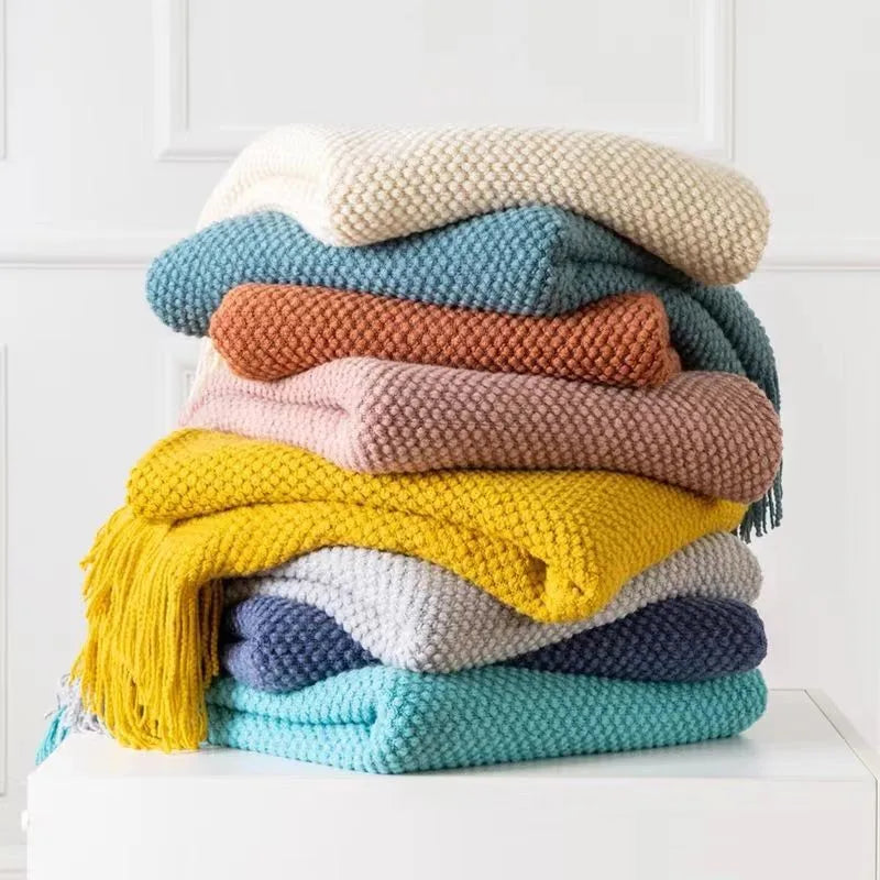 Oversized Knitted Blanket for All Seasons – Cozy Throw for Sofa or Bed 3