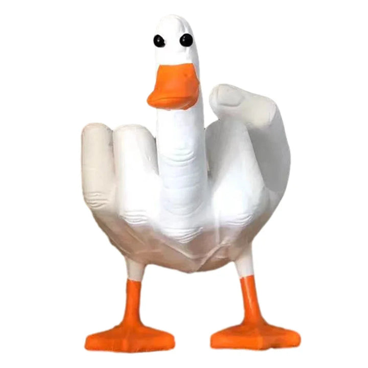 Playful Duck Sculpture in Resin – Unique Indoor and Outdoor Decor for Home or Garden 2