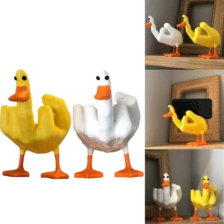 Playful Duck Sculpture in Resin – Unique Indoor and Outdoor Decor for Home or Garden 3