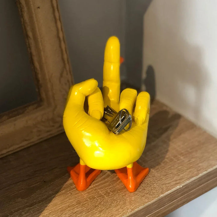 Playful Duck Sculpture in Resin – Unique Indoor and Outdoor Decor for Home or Garden 6