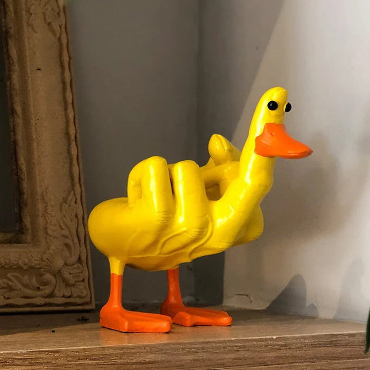 Playful Duck Sculpture in Resin – Unique Indoor and Outdoor Decor for Home or Garden 8