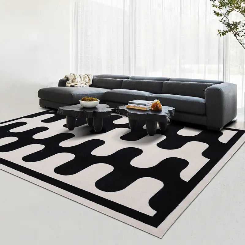 Popwave Washable Area Rug with Luxurious Texture – Stylish Decor for Living Room or Bedroom 0