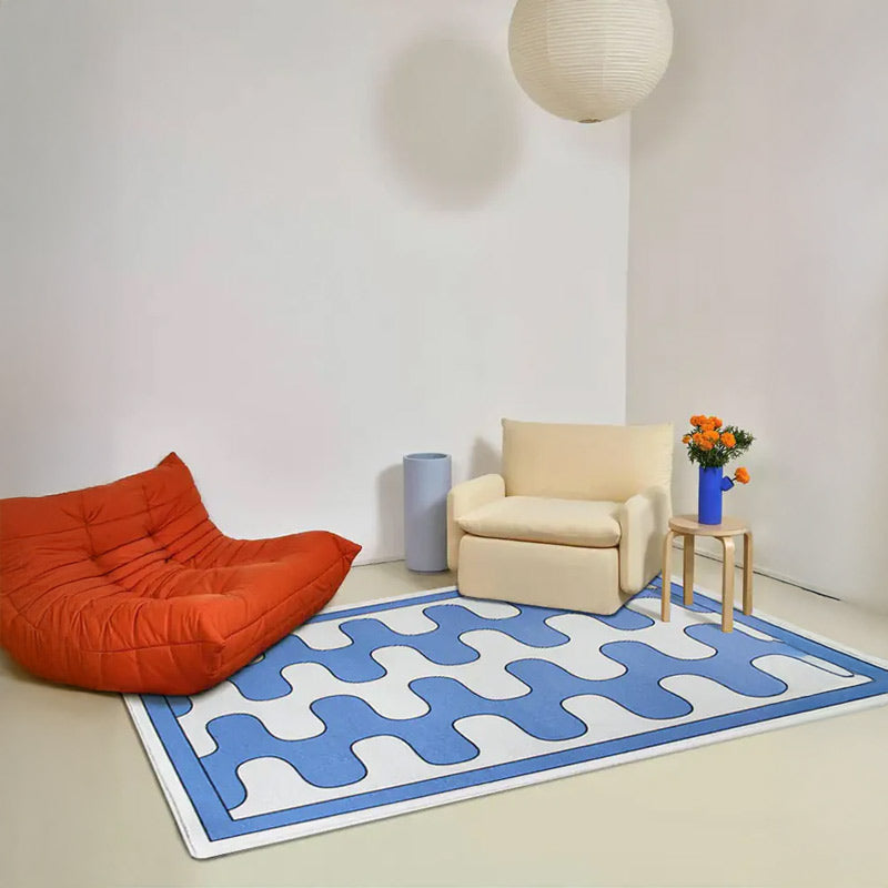 Popwave Washable Area Rug with Luxurious Texture – Stylish Decor for Living Room or Bedroom 1