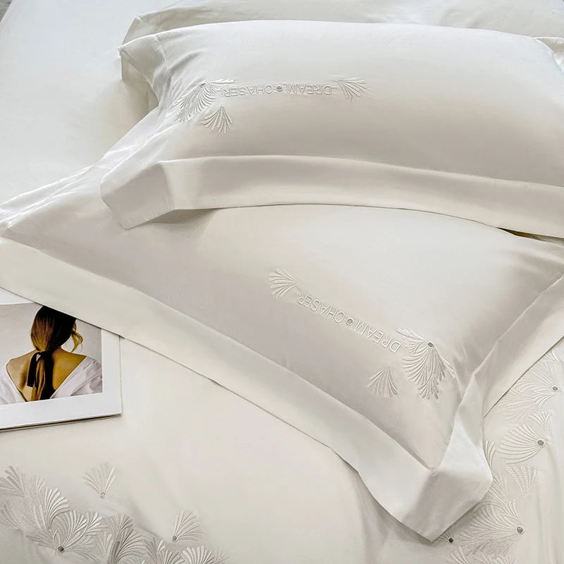 Premium Egyptian Cotton Bedding Set with Duvet Cover and Sheets – Luxurious Comfort for Queen or King Size 4