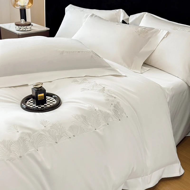 Premium Egyptian Cotton Bedding Set with Duvet Cover and Sheets – Luxurious Comfort for Queen or King Size 5