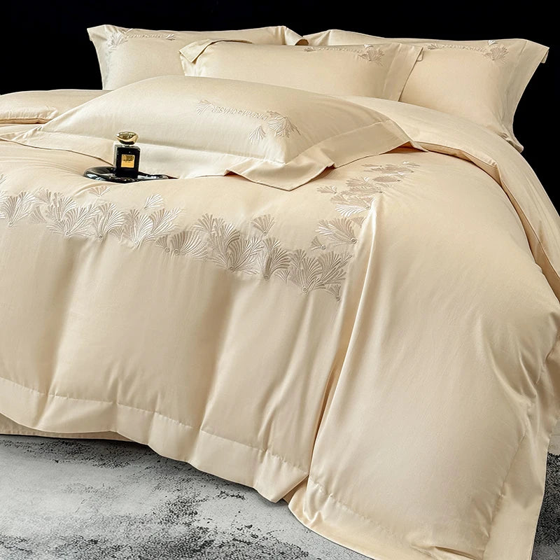 Premium Egyptian Cotton Bedding Set with Duvet Cover and Sheets – Luxurious Comfort for Queen or King Size 8