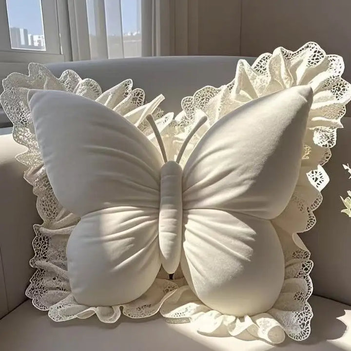 Princess Butterfly Bow Decorative Pillow – Charming Cushion for Living Room or Car 0
