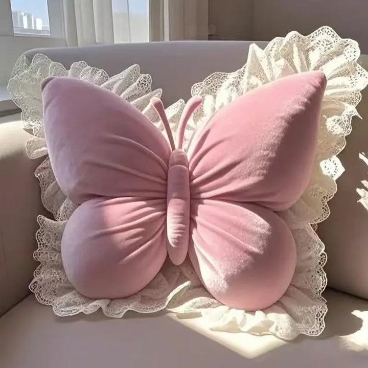 Princess Butterfly Bow Decorative Pillow – Charming Cushion for Living Room or Car 2
