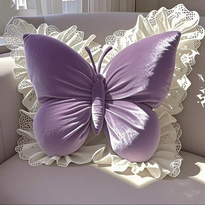 Princess Butterfly Bow Decorative Pillow – Charming Cushion for Living Room or Car 4