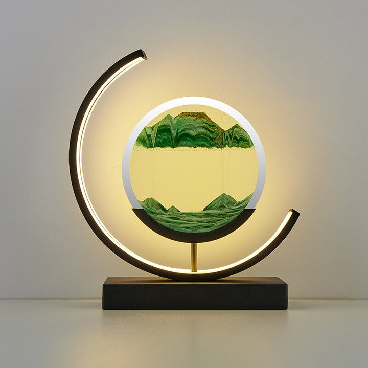 Quicksand Table Lamp with Dynamic 3D Sand Art – Relaxing Decor for Living Room or Office 0