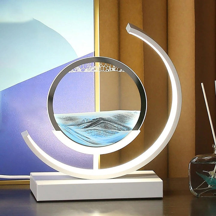Quicksand Table Lamp with Dynamic 3D Sand Art – Relaxing Decor for Living Room or Office 4