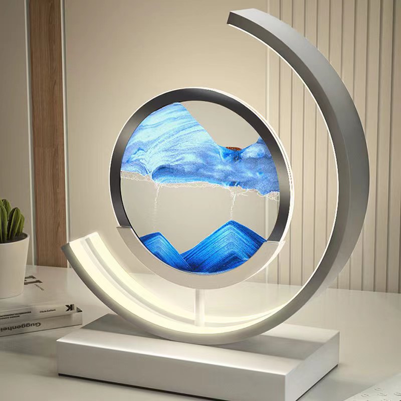 Quicksand Table Lamp with Dynamic 3D Sand Art – Relaxing Decor for Living Room or Office 5