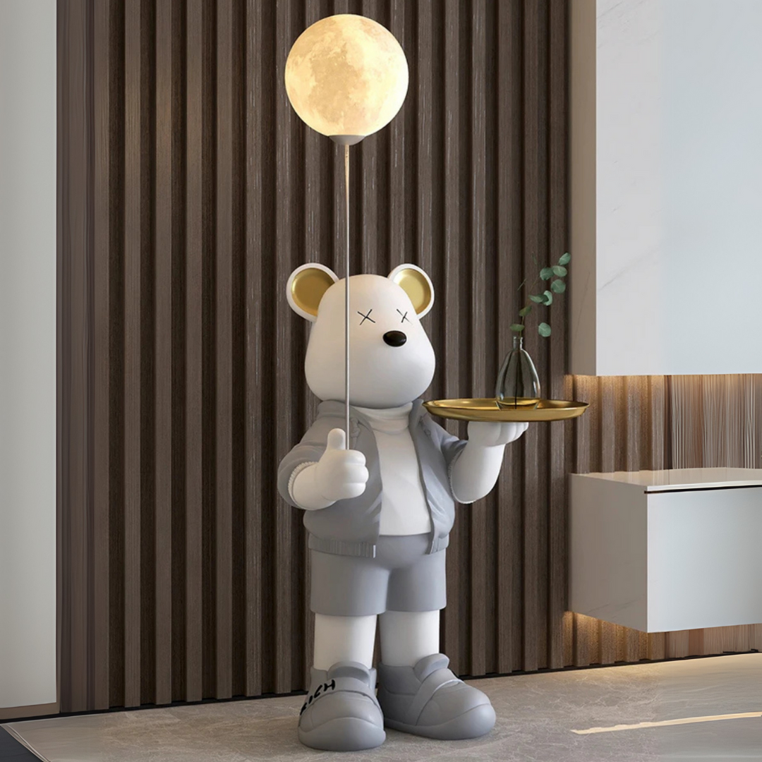 Radiant Bear Storage Tray with USB Nightlight – Adorable Décor for Living Room or Hallway 0