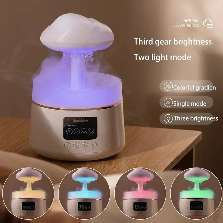 Rain Cloud Humidifier with Aromatherapy Diffuser – Cool Mist Air Humidifier for Bedroom Relaxation 0
