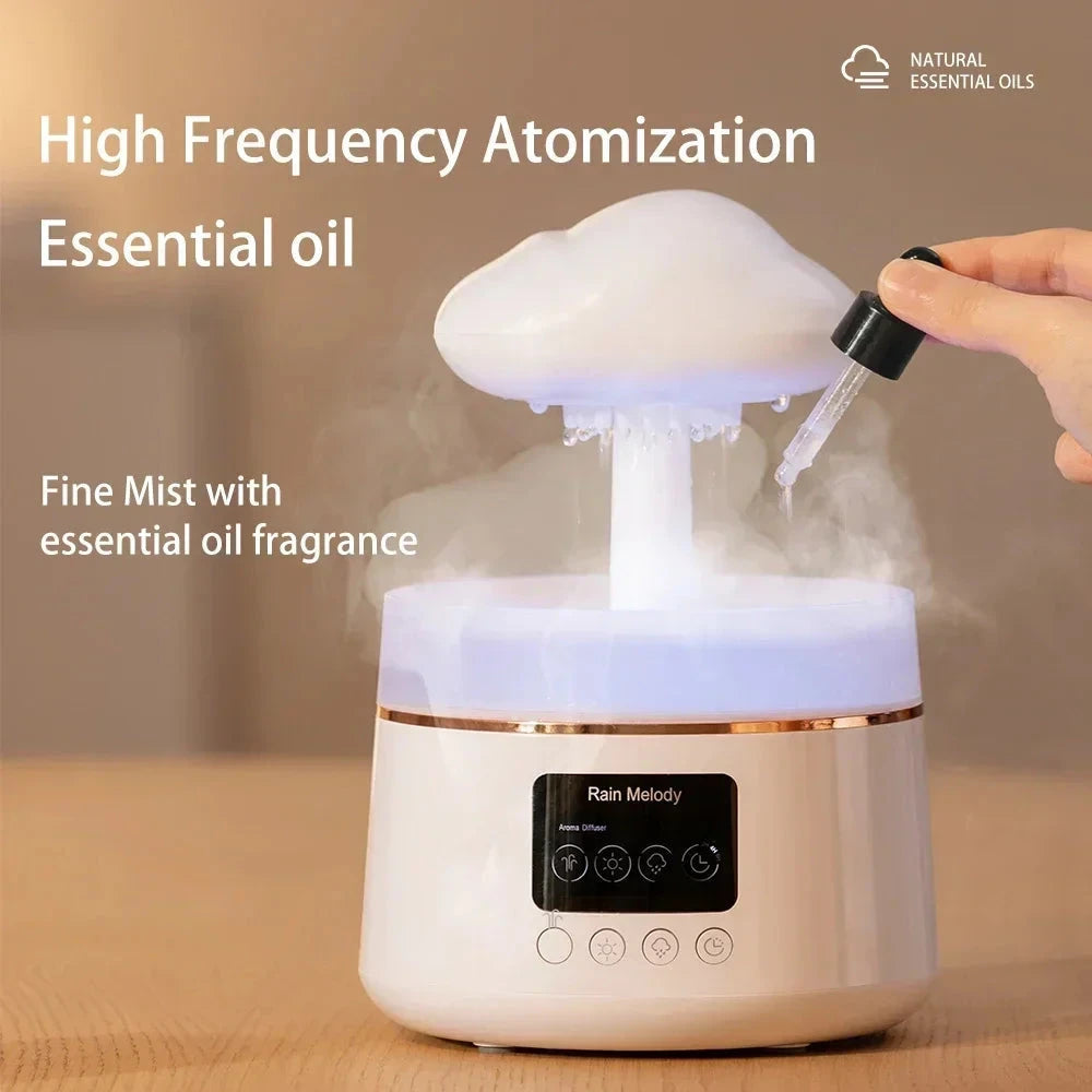 Rain Cloud Humidifier with Aromatherapy Diffuser – Cool Mist Air Humidifier for Bedroom Relaxation 2