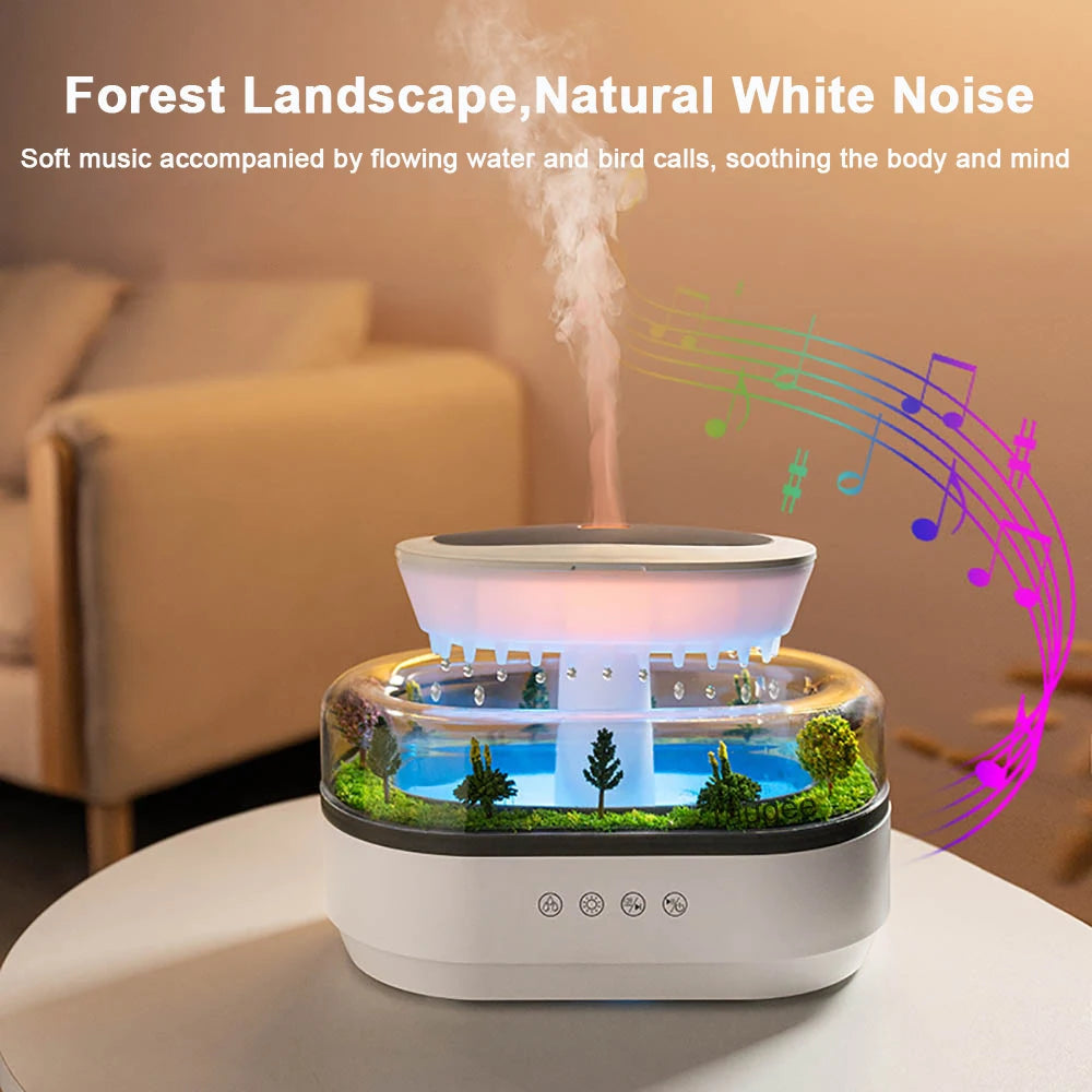Raindrop Cool Mist Humidifier and Diffuser – Ideal for Bedroom Relaxation and Aromatherapy 1