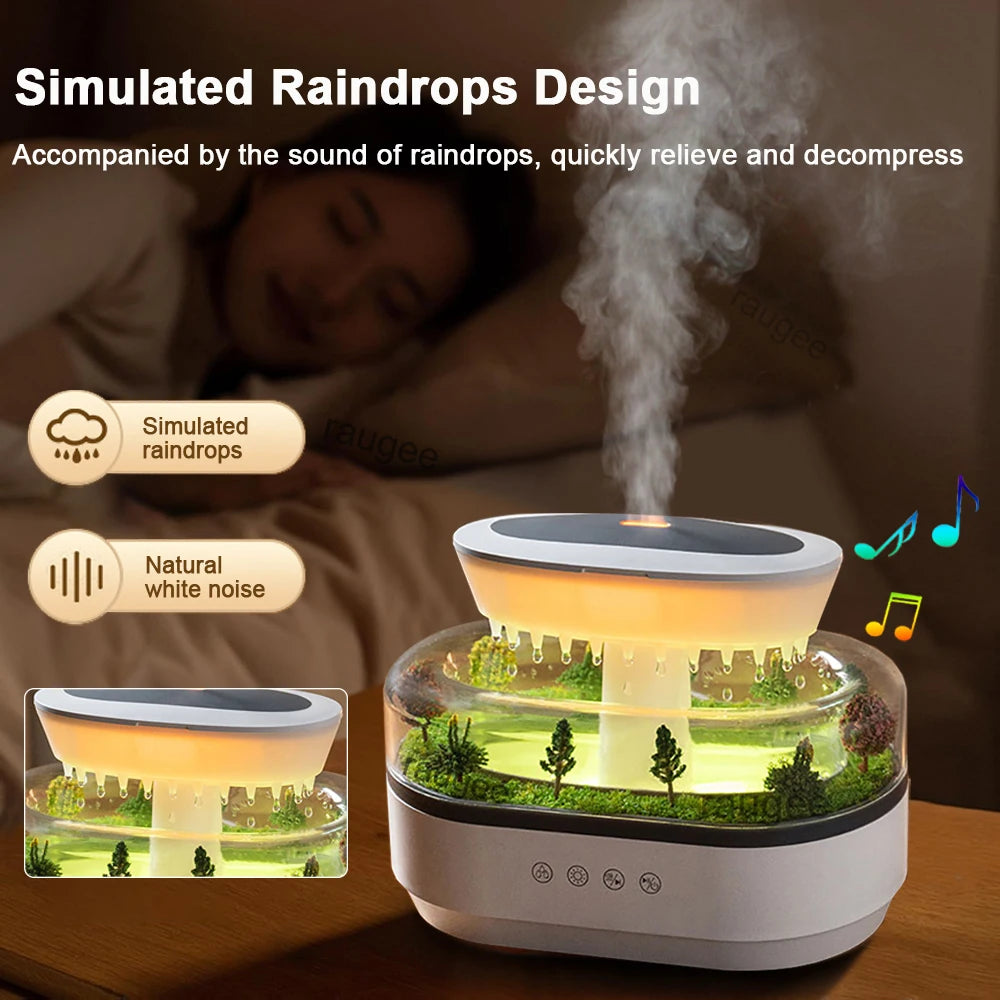 Raindrop Cool Mist Humidifier and Diffuser – Ideal for Bedroom Relaxation and Aromatherapy 4