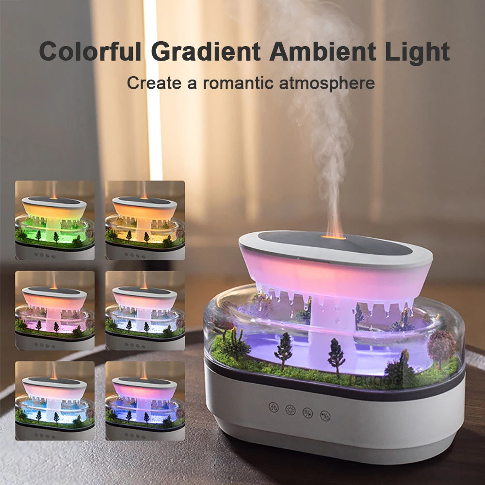 Raindrop Cool Mist Humidifier and Diffuser – Ideal for Bedroom Relaxation and Aromatherapy 5