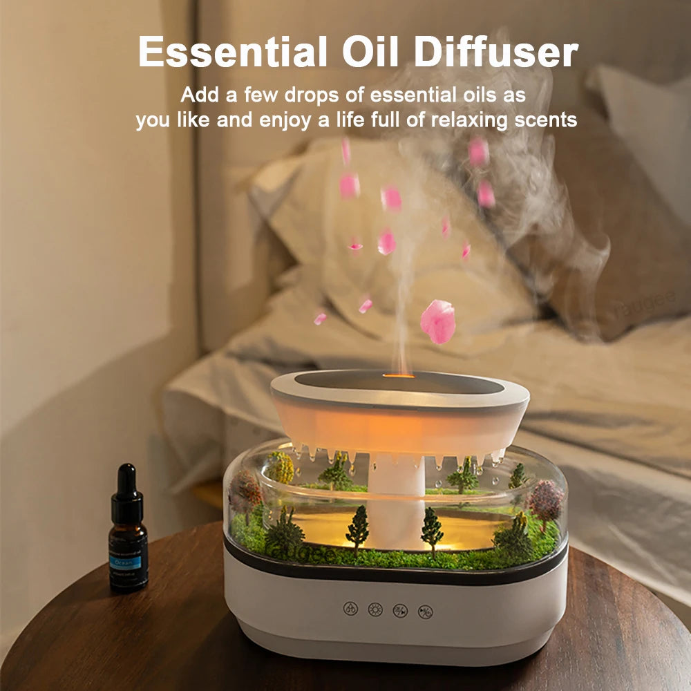Raindrop Cool Mist Humidifier and Diffuser – Ideal for Bedroom Relaxation and Aromatherapy 6
