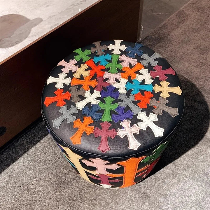 Rebel_Accent_Stool_Handcrafted_Leather_Ottoman_with_Gothic_Cross_Motif6