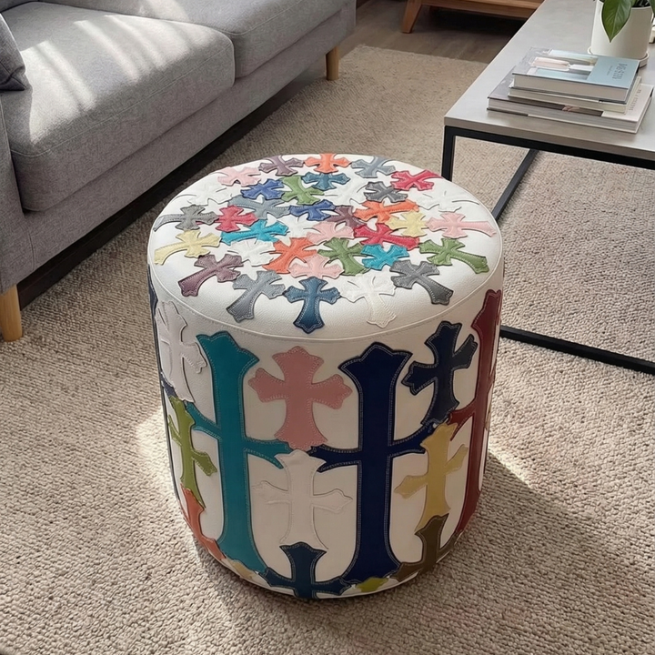 Rebel_Accent_Stool_Handcrafted_Leather_Ottoman_with_Gothic_Cross_Motif7