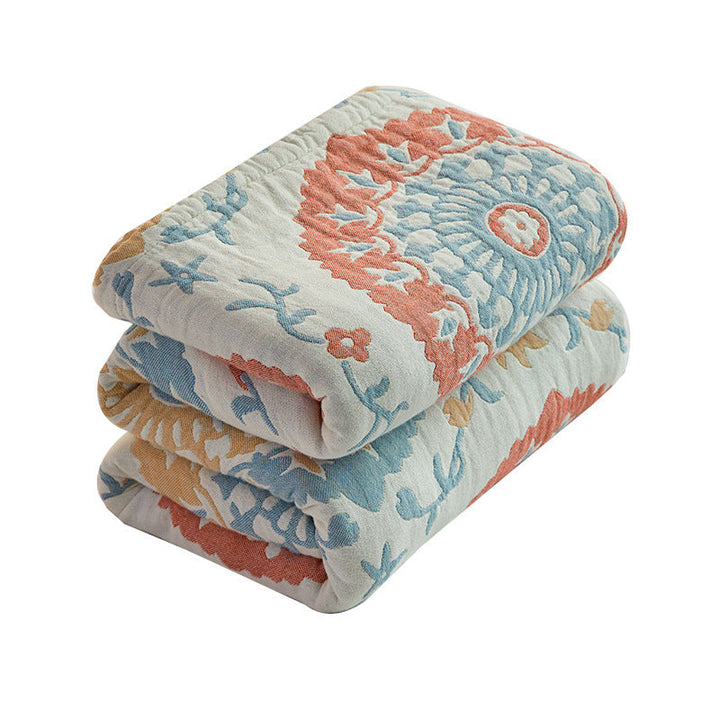 Reversible Quilted Cotton Bed Throw – Cozy Layer for Spring, Summer, and Autumn 2