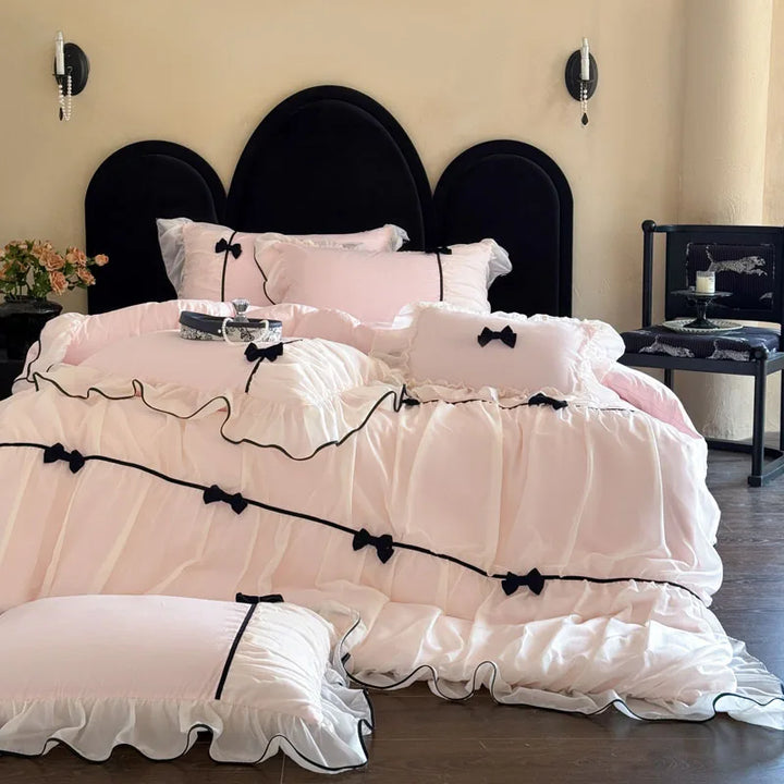 Romantic Lace Bedding Set with Duvet Cover and Sheets – Elegant Bedding for Cozy Bedrooms 0