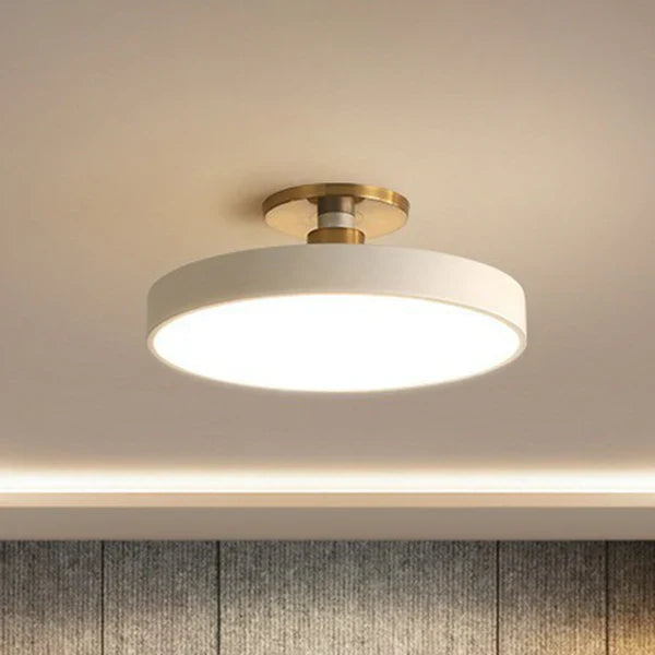 Round Flush Mount Ceiling Light – Minimalist LED Design for Bedroom or Cozy Spaces 0