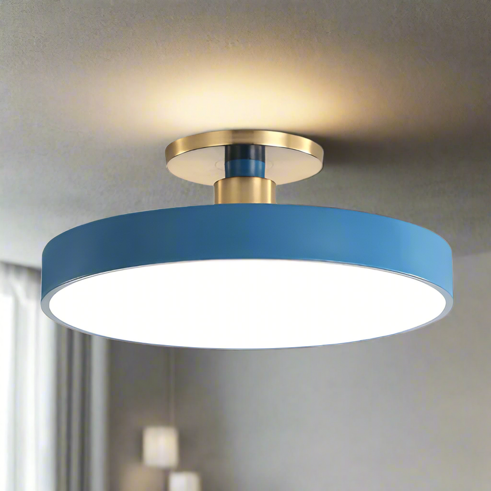 Round Flush Mount Ceiling Light – Minimalist LED Design for Bedroom or Cozy Spaces 1