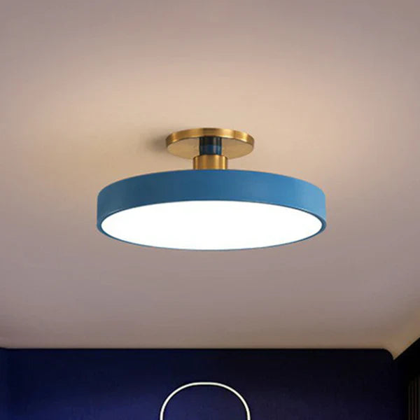 Round Flush Mount Ceiling Light – Minimalist LED Design for Bedroom or Cozy Spaces 2